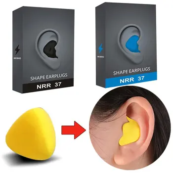 1 Par de Diseño de Tapones para los Oídos el Ruido de Bloqueo Insonorizadas Tapones auditivos Tapones de Oído Para la Reducción de Ruido Suave Cómodo para Dormir Ear Cap