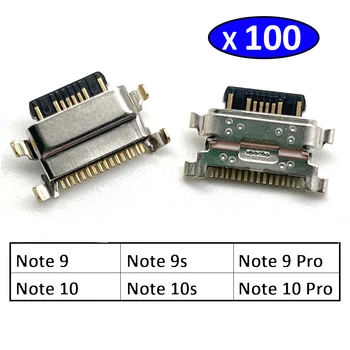 100PCS Original De Xiaomi Redmi Nota 9 9 10 10 Pro Micro USB Jack toma de Carga Puerto USB Enchufe el Conector del Muelle de Repuesto
