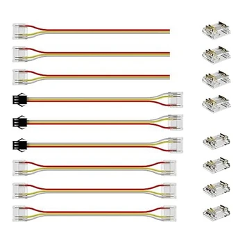 12 mm Conectores de la Luz de Tira de 3 Pines sin soldadura Terminal de Conexión Kit Tira A Wireconnector