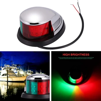 12V Luces de Navegación LED de la Aleación de Zinc Arco de Luz Marina Barco Rojo Verde
