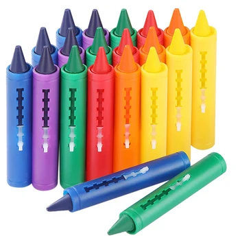 18Pcs Baño Crayón Borrable Graffiti Juguete Lavable Doodle Lápiz para Bebé Niños de Baño Creativo Juguete Educativo con Lápices de colores
