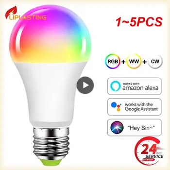1~5 X Tuya 15W WiFi de Casa Inteligente Bombilla E27 RGB LED de la Lámpara Regulable con Vida Inteligente de la APLICACIÓN, el Control por Voz de Google Hogar, Alexa