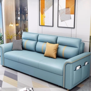 2.1 M de luz lujo de látex plegable multi-función de la combinación de sala de estar sofá cama pequeña de la familia escalable sentarse mentira tela de la tienda conte