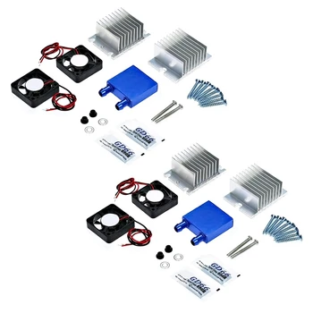 2 Conjunto de Mini Acondicionador de Aire Kit de BRICOLAJE Termoeléctrico Peltier Refrigerador de la Refrigeración Sistema de Refrigeración + Ventilador Para el Hogar de la Herramienta