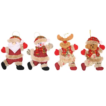 2024 Feliz Navidad Adornos de Navidad de Regalo de Santa Claus, muñeco de Nieve del Árbol de Muñeca de Juguete Colgar Decoraciones de Navidad para el Hogar Decoración de Año Nuevo