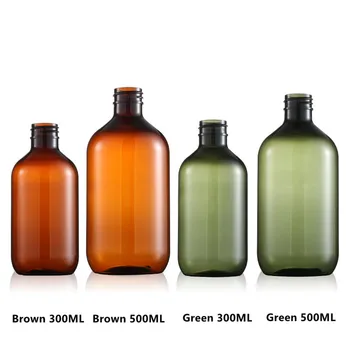 300/500 ML Recargable Botella Separada Baño Dispensadores de Jabón de color Ámbar Champú Loción Contenedor de Prensa de la Bomba de la Loción Cosmética