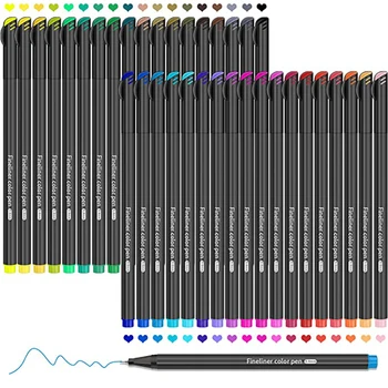 36 Color Fino Forro Conjunto de Pluma Diario Marcadores Lápiz de 0,4 mm Micras Fineliners Dibujo de Croquis Marcador de Arte Marcadores de la Escuela Accesorios