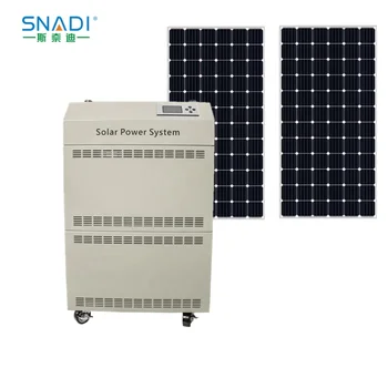 5KW Casa Solar Sistema de Suministro de Energía con MPPT solar cargador 48V, el 12,8 KWh de la batería de Litio incorporada para el hogar
