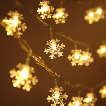 6m Copo de nieve LED Cadena de Hadas de la Luz Guirnalda de Jardín al aire libre de Casa de las Luces de Navidad de la Boda Decoración para el Hogar Decoración de Navidad
