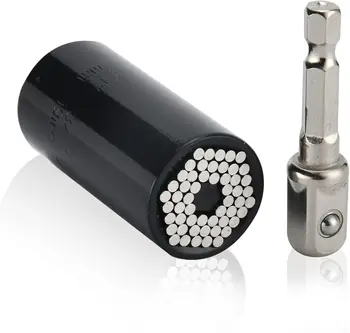 7-19mm Socket Universal Enchufe del Adaptador para Llave de Carraca Taladro eléctrico Portátil de la Mano de Auto-Ajuste Multifuncional Sockets