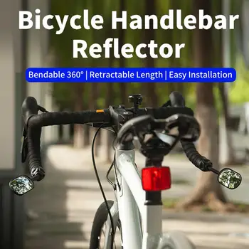 Ajustable Girar la Bicicleta Auxiliar Espejo Retrovisor Espejo de Montaje del Manillar de la Vista Posterior de Ciclismo de Espejos Convexos Gran Angular Acry S3Z1