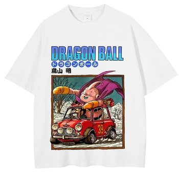 Anime Japonés Dragon Ball Impresión Oversize De Camiseta De Los Hombres T-Shirt De Hip Hop Ropa De Verano De Manga Corta De Algodón Suelta Tops Camisetas