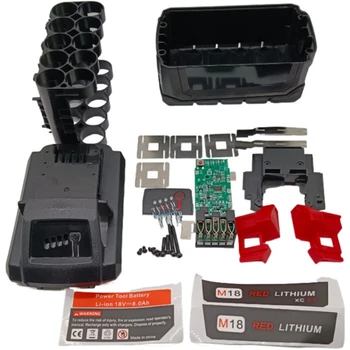 Batería de Li-Ion Caso de la Placa de Circuito Kit de Color al Azar Plástico de Electrodomésticos, Accesorios Para Milwaukee 10 Core de 18V 21700 Kit