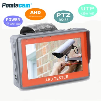 CCTV Tester Monitor de 4,3 Pulgadas HD AHD 8MP Cámara Analógica Pruebas PTZ Probador de Cable UTP 12V1A Salida IV7A