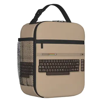 Commodore 64 Térmica Bolsa de Almuerzo Aislado Mujeres C64 Amiga Ordenador Portátil de la bolsa del Almuerzo para Acampar al aire libre Multifunción de Alimentos