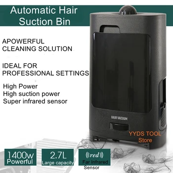 De alta potencia sensor de infrarrojos inteligente de succión roto el cabello de las herramientas de peluquería especial de succión cabello de los residuos de basura