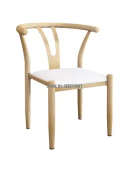 De hierro con forma de Y respaldo de la silla Taishi presidente Chino restaurante con mesas y sillas de hogar imitación madera maciza de té silla Nórdica