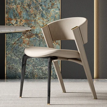 De lujo minimalista moderno hotel de alta gama para el hogar de cuero art net rojo respaldo de silla de comedor