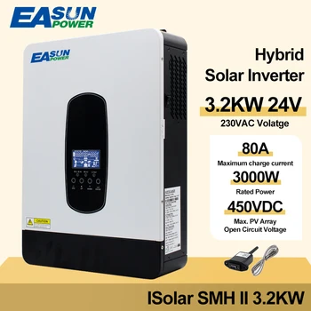 EASUN de ENERGÍA 3.2 KA Inversor Solar de 24V 220V de Onda Sinusoidal Pura Inversor Híbrido 80A MPPT Controlador de Carga Solar de Electrodomésticos