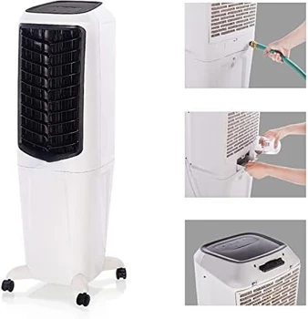 Envío gratis CFM Compacto Ventilador y Humidificador, Piscina Portátil Refrigerador de Aire Evaporativo, (Blanco)