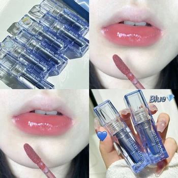 Espejo Shimmer Lip Glaze barra de labios Hidratante de Alto Brillo Agua Luz Lipgloss Labial de Aceite de Desnudos de Labios Rojo Tinte No-palillo de la Copa de Maquillaje