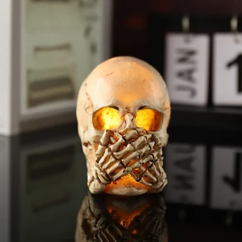 Exquisito Para la Decoración de Interiores de Halloween, Brillante Cráneo Brillante Cráneo Luces Decoración de no ver