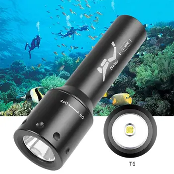 F2 Super Brillante LED Linterna de Buceo Profesional de la Luz de la Aleación de Aluminio de Buceador Scuba Diving Flash de la Luz de Antorcha Submarina 18650