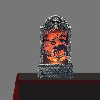 Feliz Halloween de Desecho de la Decoración Retro de Simulación de la Lápida de la Lámpara de Halloween Led de Desecho de la Luz por Parte de la Decoración de la Casa Espeluznante