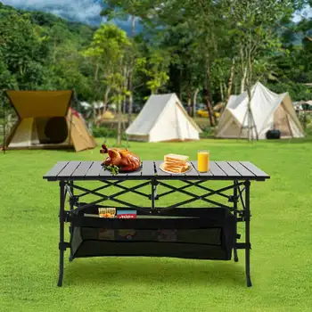 Gran Portátil de Mesa de Comedor de Aluminio Plegable Mesa de picnic de la Barbacoa al aire libre Ligero de Camping Picnic Escritorio con Bolsa