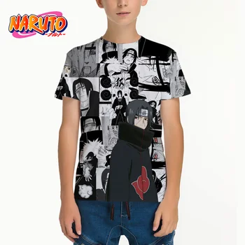 Hip Hop Vintage T-shirt Hombres de la Calle Harajuku Japonés Anime Naruto de Impresión T-shirt de Moda de Verano de Manga Corta Camiseta