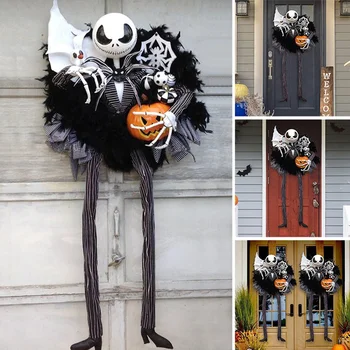 Hong Kong Amor Nuevo Terror De Halloween Calabaza Garland Puerta Colgante Parte Horror Cráneo Decorativo Props