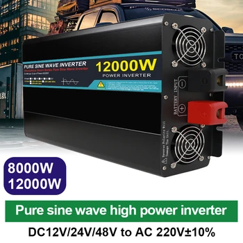 Inversor de 12V 24V 48V CA 220V 8000W 10000W 12000W de Onda Sinusoidal Pura Inversor de Energía Solar Transformador de Tensión del Convertidor de Frecuencia