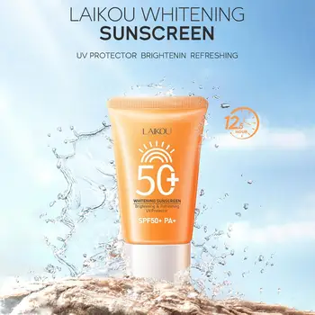LAIKOU Blanqueamiento SPF50+ PA+ protector solar Crema Facial Cuidado de la Piel para Blanquear el Colágeno de control de Aceite Hidratante de la Crema de los rayos UVA/UVB