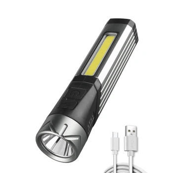 LED COB de Mano de Reflector Recargable Linterna Reflector Impermeable Linterna de Emergencia Giratorio para Accesorios al aire libre