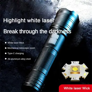 Linterna Luz Fuerte Recargable Zoom Gigante Brillante De Xenón De Fuerzas Especiales De La Casa Al Aire Libre Portable Led Luminoso De La Linterna