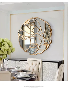Luz de lujo colgante de pared espejo decorativo decoración de la pared Irregular espejo Creativo de fondo de la pared decoración