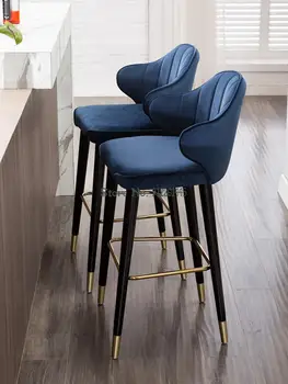 Luz de lujo de madera sólida de la barra de la silla país de América silla alta Nórdicos barra de presidente de la moda italiana moderna hogar taburete alto
