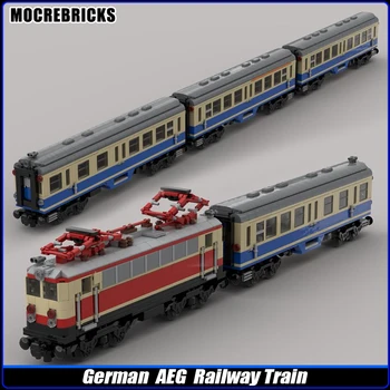 MOC-95688 de la Ciudad de el Tren de Alta velocidad de Pasajeros alemán Vagones de Ferrocarril Locomtive Carro Edificio de Ensamblaje de Bloques de Modelo de Ladrillo Juguetes de Regalo