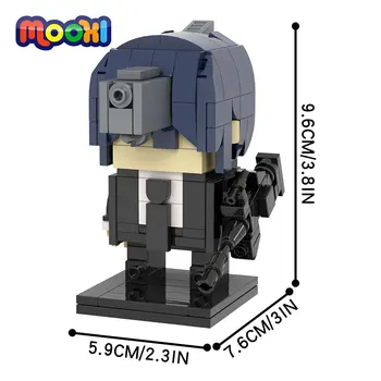 MOOXI Personaje de Anime de la Figura de Acción Con la Pistola Casco Bloque de Construcción Ensamble de Ladrillo Modelo de Juguete Creativo Para los Niños Regalo de MOC1200