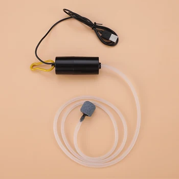 Mute Oxigenador de Pequeños Peces Tanque Bomba de Oxígeno Hogar Mini USB Recargable al aire libre de Pesca de Cultivo de Acuarios Suministros