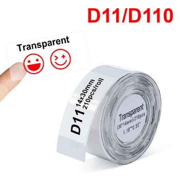 Niimbot D11 Etiqueta de la etiqueta Engomada Impermeable Transparente Blanco D11 D110 Etiqueta de Papel para Niimbot D11 D110 Fabricante de Etiquetas Auto-adhesivo de la Cinta