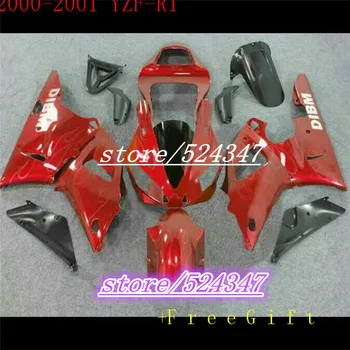 Nn-Para la YZF-R1 R1 00-01 Brillante rojo YZFR1 YZF1000 YZF 1000 2000 2001 Brillo de color rojo YZF R1 00 01 para Yamaha