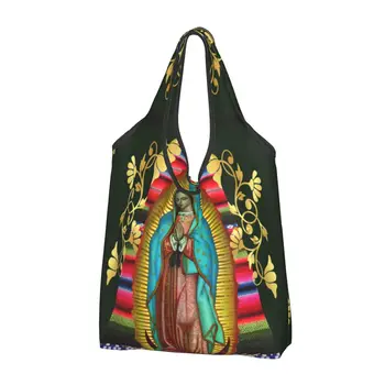 Nuestra Señora De Guadalupe Virgen María Compras Bolso De Shopper Tote Bolsa De Hombro Grande Portátil De Jesús De México Cristiana Bolso