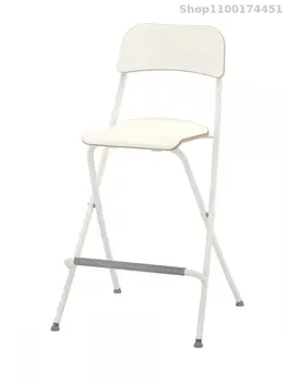 Nórdicos plegable silla alta Frank alto taburete de la barra de la cocina silla silla escritorio delantero de la silla cómodo bar de la silla de hierro forjado