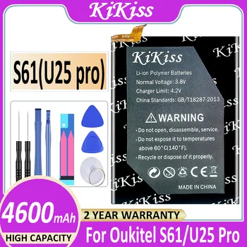 Original KiKiss Potente Batería S61 (U25 pro) 4600mAh Para Oukitel U25 Pro U25Pro Bateria