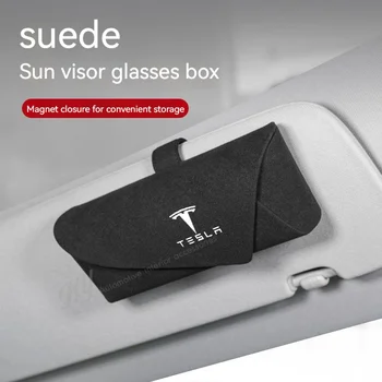 Para Tesla Model 3 X S Y de Automóviles de la visera de gamuza y cuero gafas universal
