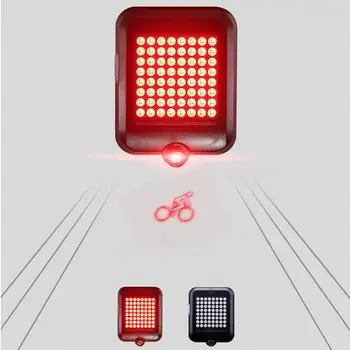Recargable Luz de la Bici de la Luz del LED Luces de Bicicleta USB Frontal de Advertencia Señales de Vuelta a la Lámpara de 64 Indicador Automático de la Bicicleta Posterior de la luz trasera