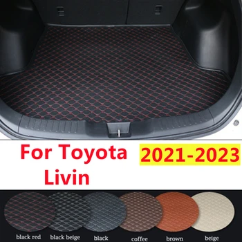 SJ Ajuste Personalizado Para Toyota Livin 21-2023 Impermeable de Todos los Tiempo Estera del Tronco de Coche AUTO de la Cola de Arranque de la Bandeja de Revestimiento de Carga de la Almohadilla de la Alfombra Protector