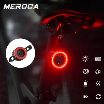 Smart Sensor de Freno de Bicicleta Luz trasera de Alta Visibilidad de la Bicicleta luz Trasera IPx6 Impermeable LED de Carga Luces de Noche en Bicicleta