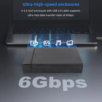 SSD HDD Caso USB3.0 Portable caja de Disco Duro Unidad de disco Duro Externa de la Estación de Acoplamiento para SATA de 3,5 Pulgadas 1/2/3 disco duro Externo SSD
